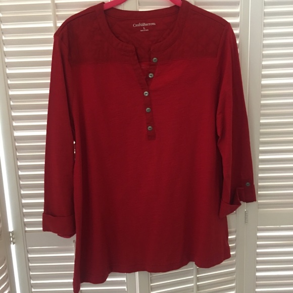 Croft&Barrow (L) Red Top - Picture 1 of 8